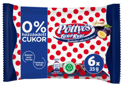 Pöttyös Túró Rudi szilvás túródesszert 0% hozzáadott cukor (6×35G)